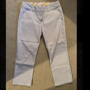 Boden Capris Grey & White Stripe Size 8R